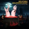 Whisen Halloween Inflatables Outdoor Decorations White Ghosts in Red Cauldron, Blow Up LED Yard Decor - White - 3 of 4