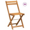 vidaXL Folding Bistro Chairs 4 pcs Solid Wood Acacia - 2 of 4