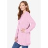 Woman Within Plus Size Cotton Cable Knit Cardigan Sweater - 4 of 4