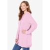 Woman Within Women's Plus Size Cotton Cable Knit Cardigan Sweater - image 4 of 4