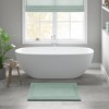 NAYSAYE Bath Rug 20" x 30" Plush Soft 100 Percent Cotton Reversible Dense Absorbent Non Slip for Bathroom, Green - 2 of 4