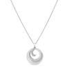 Haus of Brilliance Silver Pave-Set Diamond Accent Fashion Circle Pendant Necklace - 2 of 4