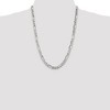 Black Bow Jewelry Men's 6.75mm Sterling Silver, Solid Figaro Chain Necklace - 2 of 4