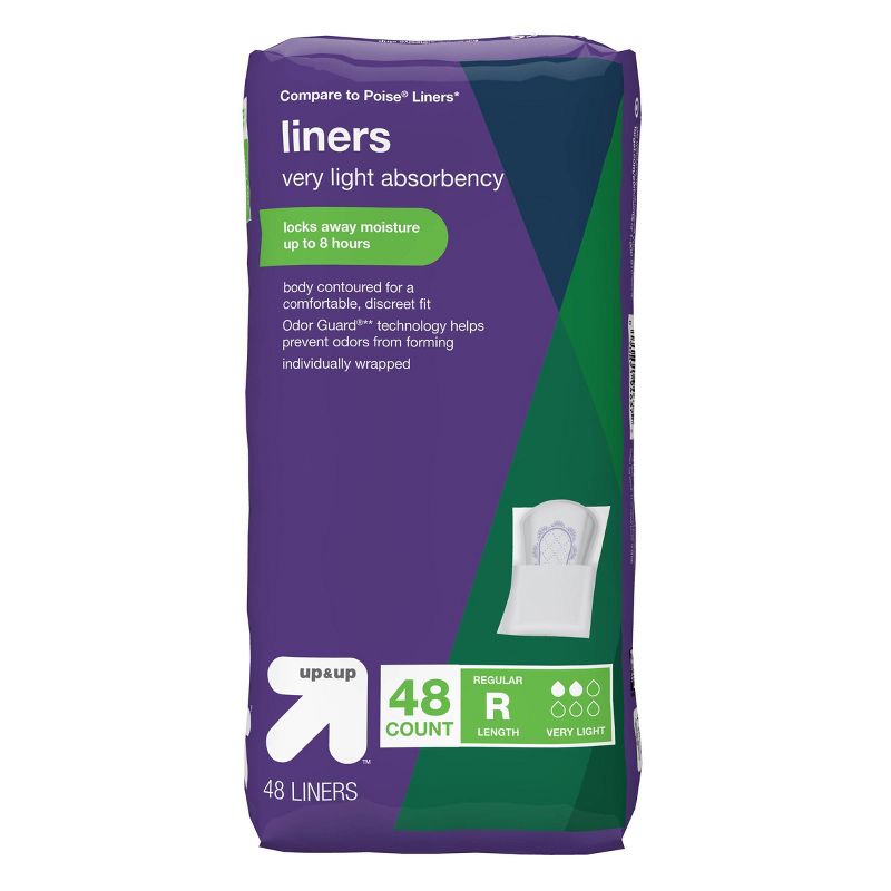 Panty Liners - Very Light Absorbency - Long - up & up™, 2 of 4