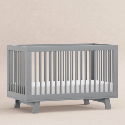 Hudson Modern Grey New Zealand Pine 3-in-1 Convertible Crib