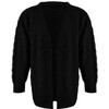 Girls' Medium - Long Sleeve Cable Knit Open - Front Cardigan Sweater Coat, Ideal for Cool Days - 3 of 4