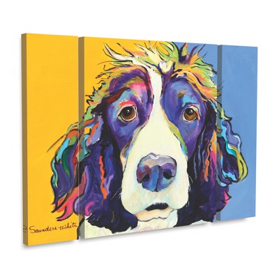 Trademark Fine Art -Pat Saunders-White 'Sadie' Multi Panel Art Set Large 3 Piece