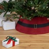 Northlight 26.75" Red Santa's Belt Round Christmas Tree Collar - 2 of 4