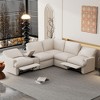 NicBex Sectional Sofa with Storage Box & USB Ports & Cup Holder L Shaped Modular Sofa for Living Room - 4 of 4