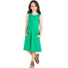 24seven Comfort Apparel Girls Sleeveless Pocket Swing Dress - 2 of 4