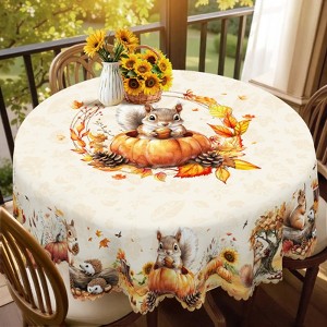 LOVEVOOK Fall Tablecloth, Thanksgiving Tablecloth, Pumpkin Table Cloth, Autumn Harvest for Christmas, Holiday, Birthday, Harvest - 1 of 4