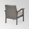 Kaula 5pc Faux Rattan Club Chair & Fire Pit Chat Set - Christopher Knight Home - 4 of 4