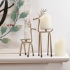 Northlight 10.25" Small Bronze Reindeer Christmas Pillar Candle Holder - 2 of 4