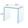Compact Clear Glass Side and End Table, Tempered Glass Construction for a Small Coffee or End Table - 3 of 4