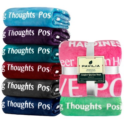 Gray Fleece Healing Thoughts and Prayer Blanket