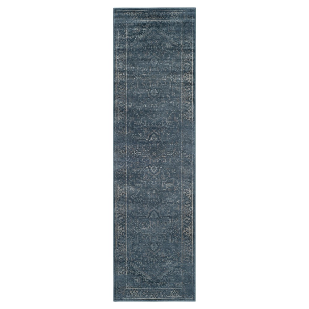 2'2inx8' Runner Blue Medallion Loomed - Safavieh