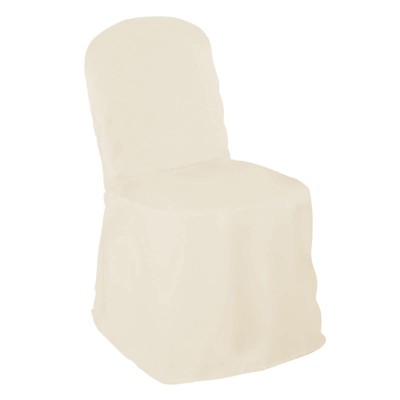 Lann's Linens 100 pcs Polyester Banquet Chair Covers for Wedding/Party - Cloth Fabric Slipcovers