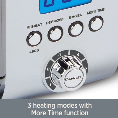 Stainless Steel Digital 2-Slice Toaster with Wide Slots