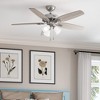 Hunter 52" Builder Lighted Ceiling Fan, Brushed Nickel Finish, 5 Blades, Light Gray Oak/Warm Grey Oak - 3 of 4