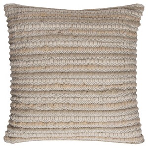 Rizzy Home 20"x20" Oversize Striped Square Throw Pillow Cover - 1 of 3