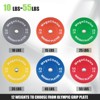 Rubber Bumper Weight Plates 10 LB 15 LB 25 LB 35 LB 45 LB 55 LB- 2 Inch Single Barbell Plates for Home Gym Strength Training - 2 of 4
