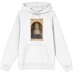 The Nun Scary Demon Face Woman Adult Long Sleeve Hoodie - 1 of 2
