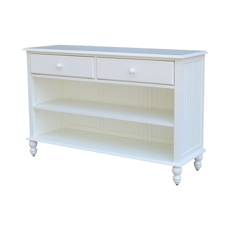 Cottage Collection Hand Rubbed Console Table with Storage Beach White - International Concepts, 1 of 13