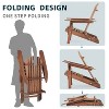 CAVINAS Set of 2 Outdoor Folding Patio Adirondack Chairs,Solid Cedar Wood Patio Furniture Lounge Chair for Garden,Backyard,Balcony - 4 of 4