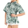 LA LEELA Women's Button Down Short Sleeve Summer Funky Dress Shirt Hawaiian Club party Casual Blouse Tops - 3 of 4