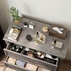 Farmhouse 5 Drawer Dresser for Bedroom, 43.3" Tall Chest of Drawers with Metal Handles, Rustic Wooden Dresser TV Stand, for Living Room, Hallway - 3 of 4