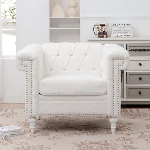 Morden Accent Chair For Living Room Chesterfield Sofa Arm Chair Furniture For Bedroom Meeting Room Office Apartment - 1 of 4