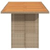 vidaXL Patio Table with Glass Top Brown 74.8"x31.5"x29.1" Poly Rattan - 4 of 4
