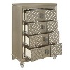NicBex 2/4 Beveled Mirror Trim Drawer Dresser for Bedroom,Modern Chest of Drawers with Acrylic Feet for Living Room,Entryway,Champagne - 2 of 4