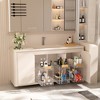 2-Tier Pull-Out Organizer under Cabinet Storage for Kitchen with Wooden Handle - 4 of 4