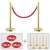 TinyHomie Stainless Steel Posts with Velvet Ropes for Events, Hotels, and Theaters - 2 of 4