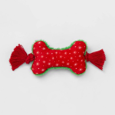 Holiday Bone with Rope Dog Toy - Wondershop™