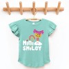 The Juniper Shop Mini Smiley Rainbow Cloud Aria Flutter Sleeve Tee - 3 of 4