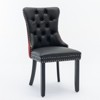 A&A Furniture, Nikki Collection Modern, High-end Tufted Solid Wood Contemporary PU and Velvet Upholstered Dining Chair 2-Pcs Set - 2 of 4