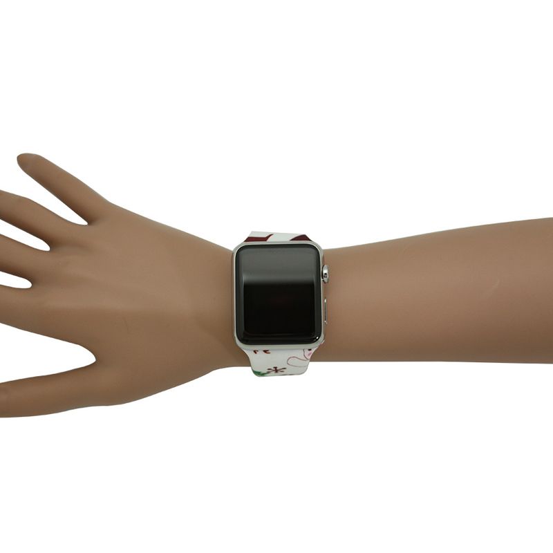 Olivia Pratt Christmas Printed Silicone Apple Watch Band, 6 of 9