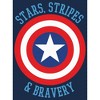 Men's Marvel Avengers Captain America Stars Stripes & Bravery T-Shirt - 2 of 4
