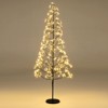 Costway 5/6/7 FT Lighted Alpine Tree with 1500 White LED Lights, Weighted Base for Christmas - 2 of 4