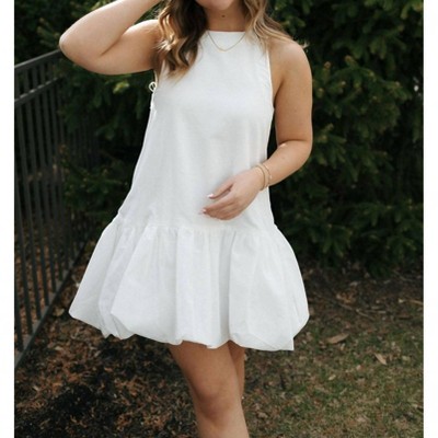 Women's Mini Bubble Hem Dress - MABLE