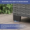 7Pcs PE Rattan Patio Conversation Set with Sectional Sofa & Coffee Table, Outdoor Furniture for Garden, Poolside, and Backyard, Grey/Grey - 4 of 4