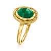 Ross-Simons 2.30 Carat Emerald Ring in 18kt Gold Over Sterling - 3 of 4