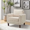 Deionides Tufted Wooden Upholstered Comfy Club Chair for Bedroom and Living Room with Wood Legs| ART OF LIVING DESIGNS - 2 of 4