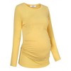 Maternity Shirt Side Button and Ruched Maternity Tunic Tops - 3 of 3