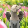 Slickblue Resin Angel Animal Statue, Dog or Cat Memorial Decor, Garden & Indoor Sculpture, Stone Finish, Dog/Cat - 2 of 4