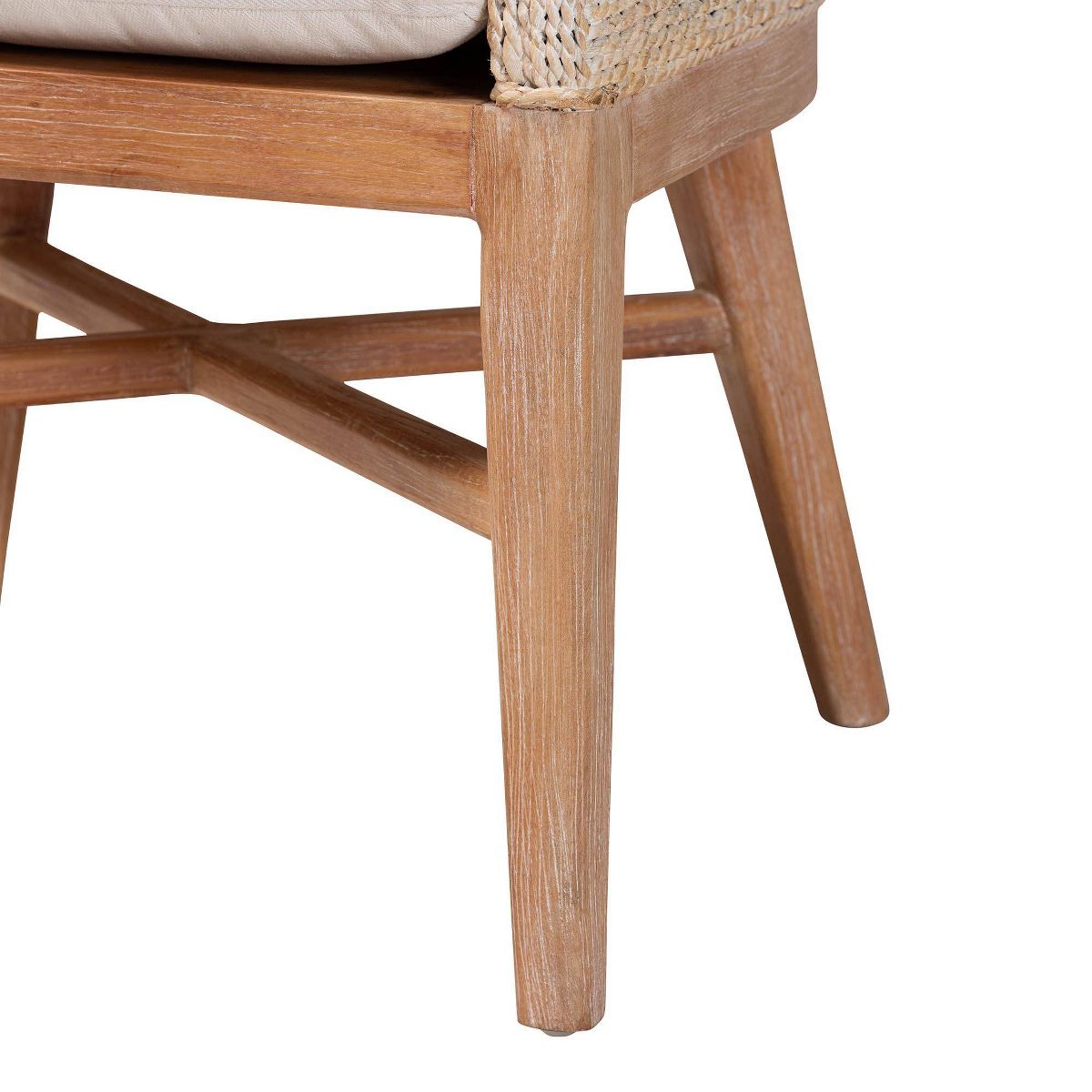bali & pari Ridley Seagrass Dining Chair with Mahogany Wood Frame White Wash - thumbnail 8