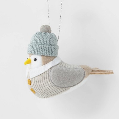 Bird with Gray Sweater Christmas Tree Ornament - Wondershop™