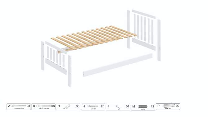 Twin Aurora Kids&#39; Bed White - Alaterre Furniture, 4 of 5, play video